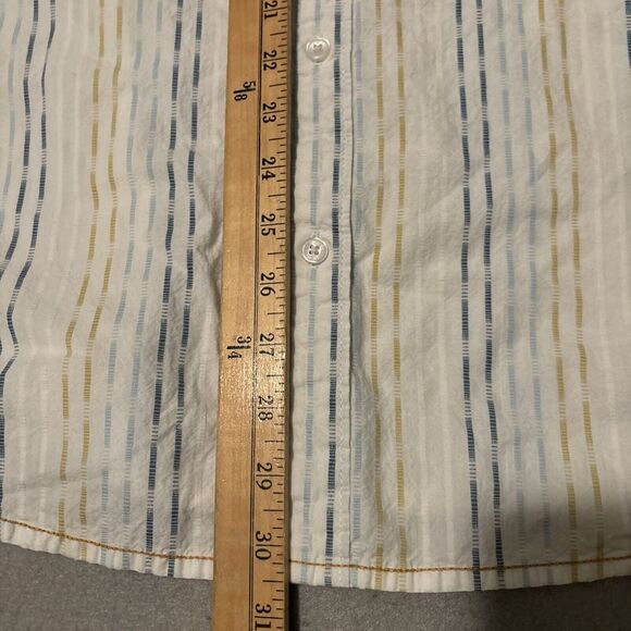 Carbon 2 Cobalt Button Down Long Sleeve Shirt Mens‎ L Striped Congruous - Picture 5 of 6